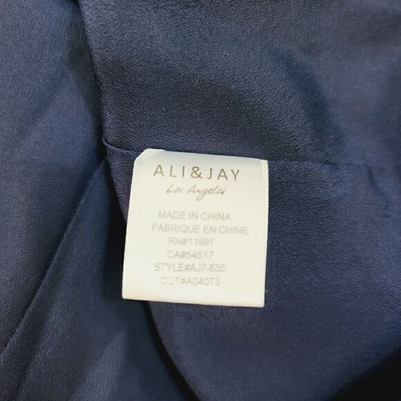 NEW Ali & Jay Love Story Cold Shoulder Maxi Dress In Navy Blue Size Large - Picture 14 of 16